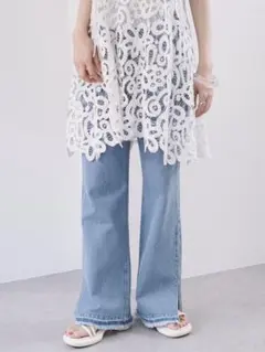 kastaneウォッシュドフレアデニム　スカイブルー　0サイズ