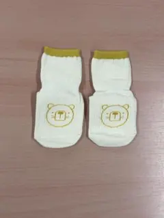 ベビー用 滑り止め付き靴下 くま柄 イエロー 靴下 赤ちゃん用