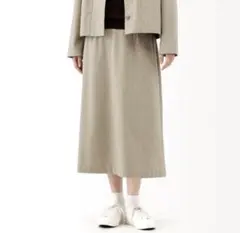 無印良品　縦横ストレッチ起毛　フレアスカート　ベージュ　Mサイズ　新品