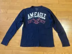 American Eagle 長袖Tシャツ ネイビー Mのサムネイル