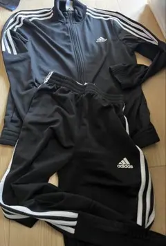 adidas ブラック ジャージ上下セット J160