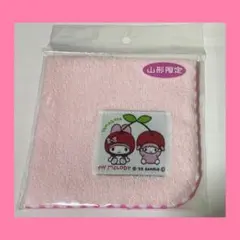 山形県限定販売/ご当地サンリオ/タオルハンカチ/マイメロディ/ピアノ/さくらんぼ
