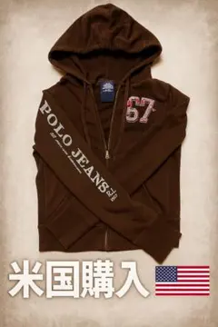 ラルフローレン POLO JEANS ジップアップパーカー ブラウン