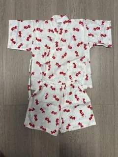 90サイズ　甚平　金魚柄