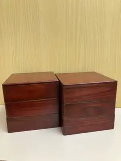 お弁当箱　3段重箱　ファミリーボックス　大容量　茶色　運動会用　ランチ用　御節