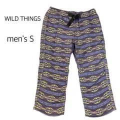 【men'sS】 WILD THINGS 総柄　クライミングパンツ　クロップド丈