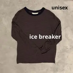 ice breaker 150merino ボーダーカットソー　ストライプ 長袖