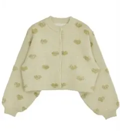 【極美品・試着のみ】HEART LAME KNIT CARDIGAN TOPのサムネイル