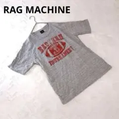 ラグマシーン Tシャツ グレー カレッジロゴ フットボール アメカジ L