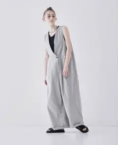 nest Robe it’sMe　サッカーストライプサロペット　ブラックのサムネイル