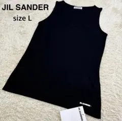 タグ付新品✨ジルサンダー　タンクトップ　インナー　裾ロゴプリント　黒のサムネイル