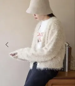 ローリーズファーム　ラメシャギーガーディガンショート