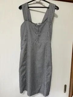 OLIVE des OLIVE ノースリーブチェック柄ミニワンピース