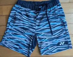 ヨネックス バドミントンパンツ 青黒ストライプ