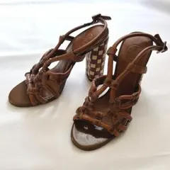 TORY BURCH トリーバーチ 厚底ストラップサンダル レザー 22cm