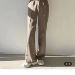 裏起毛 ワイドパンツ スラックス