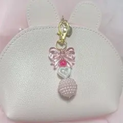 ハンドメイド　リボンチャーム