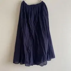 アーバンリサーチドアーズ コットンボイルロングスカート ネイビー