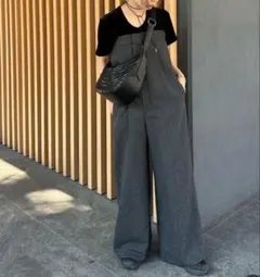 SELECT MOCA ツイードベアロンパース　チャコールグレー　Sサイズ