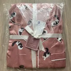 GU サテンパジャマ 長袖 キャット ピンク