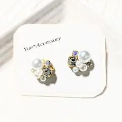 S-7　ハンドメイド☆ビジューピアス／イヤリング