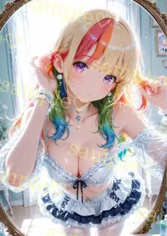 キラキラ　かわいい　AIイラスト　ポスター　A4サイズ　a575