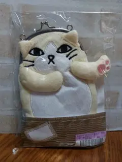 一緒の猫がま口ポーチ▽022