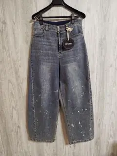 YENN【バレルレッグシルエット】 カーブドシームデニムパンツ 36 YENN【バレルレッグシルエット】 カーブドシームデニムパンツ 36