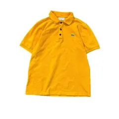 7SM5 【LACOSTE】ロゴ刺繍　半袖ポロシャツ　イエロー　古着used
