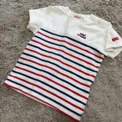 ミキハウス 半袖Tシャツ ボーダー ロゴ刺繍のサムネイル
