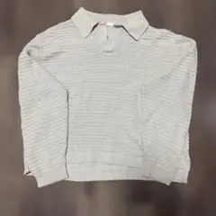 【美品】MELANGE SKIPPER KNIT POLO
