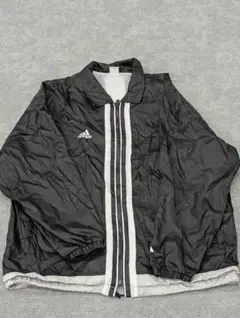 adidas ナイロンジャケット L-O ブラック/ホワイト