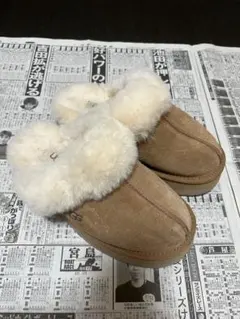 UGG ベージュ ムートンブーツ ファー付き