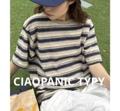 CIAOPANIC TYPY ヴィンテージライクボーダーTEE ユニセックス