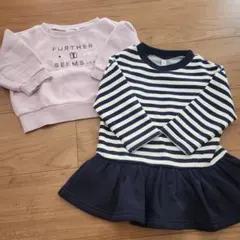 裏起毛トレーナー2点セット　80cm