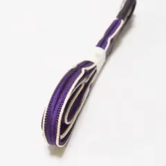 紫　帯締め　耳摘みサイドライン　正絹　日本製　組紐 【衿秀 和装庵】