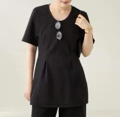 【美品】Y076 プラージュ フォルム チュニックTシャツ F ブラックのサムネイル