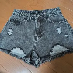 デニム★ダメージ★ショートパンツ★黒★М★新品