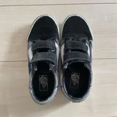 Vans ベルクロ スニーカー ブラック/グレー　19センチ