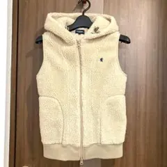 ジムフレックス　ボア　ベスト　キャメル　ベージュ　12 フード付き　ノースリーブ