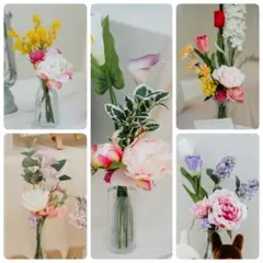 結婚式 ウェルカムスペース 造花 セット ピンク パープル 紫