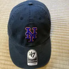 47 CLEAN UP NYロゴ ダークネイビーキャップ