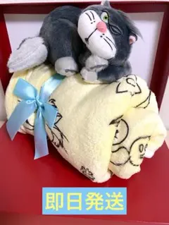 Happyくじ Disney LAST賞 ルシファー ぬいぐるみ付きブランケット