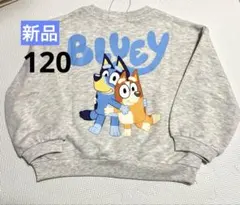 ✨新品✨Bluey　120　ブルーイ＆ビンゴ　長袖トレーナー　オートミール　Ｃ