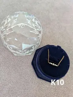 4℃　K10ピンクゴールド　ブレスレット　シンセティックサファイア&ジルコニア