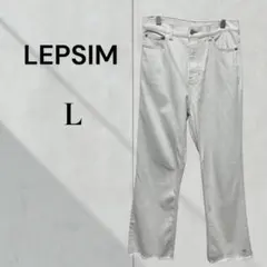 レプシィム ホワイト　デニム　パンツ ストレート　カットオフ ナチュラルのサムネイル