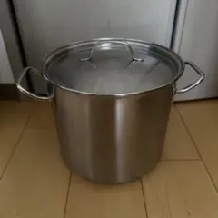 新品未使用 アルミ製 寸胴鍋 蓋付き 45L 内径39cm高さ40cm スープ等