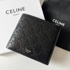 CELINE バイフォールドウォレット クロコ型押しカーフスキン 二つ折り
