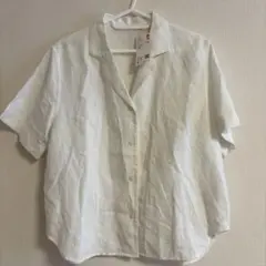 【新品未使用】UNIQLO リネンブレンドオープンカラーシャツ