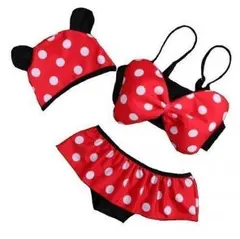 bpab 580ymto ベビー 水着 ミニーちゃん風 3点セット Mサイズ (